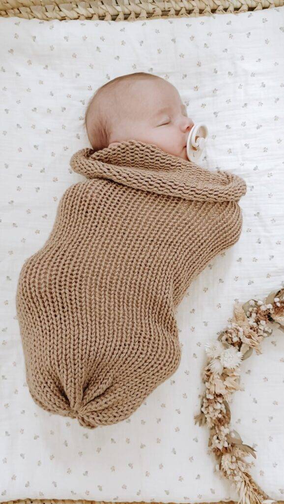 Sac De Couchage Emmaillotant Pour Bébé 0-3 Mois - 100% Coton Bio Avec Capuchon à Oreilles