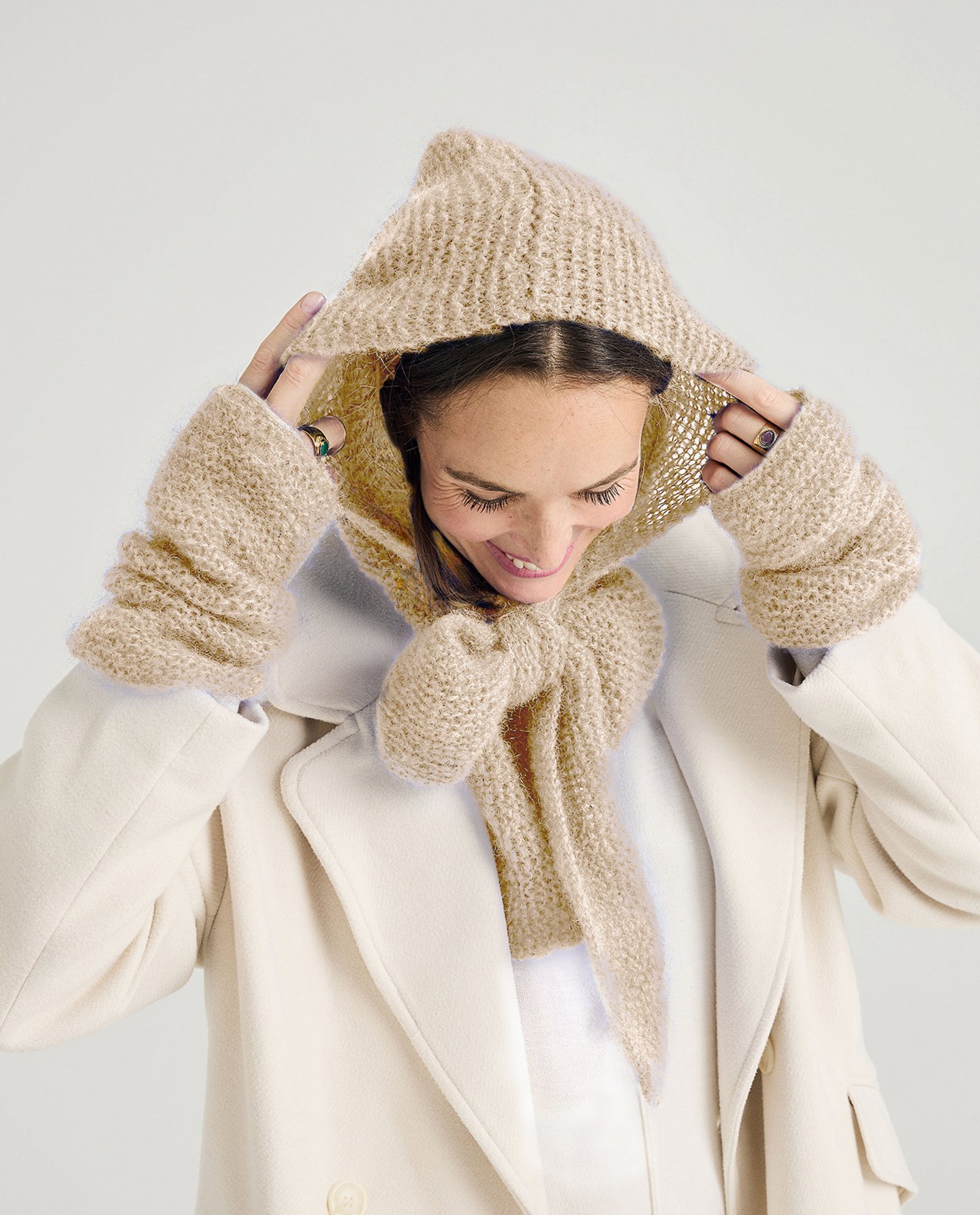 bonnet écharpe femme
